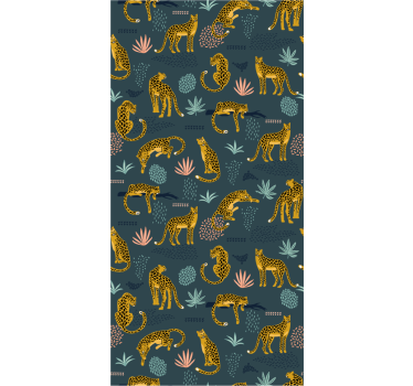 Luipaard jungle print rolgordijn dieren - TenStickers