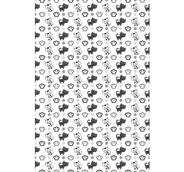 Grijze en witte katten rolgordijn dieren - TenStickers