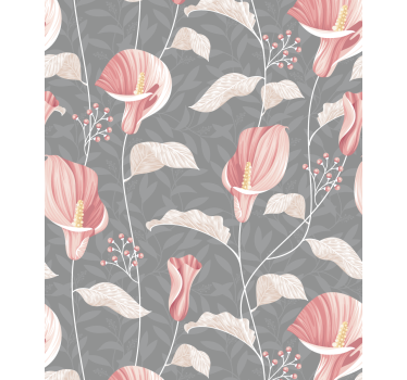 Elegant bloemenarrangement rolgordijn bloemen en planten - TenStickers