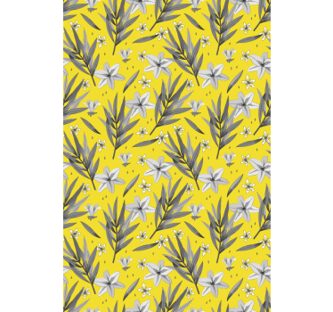 Bloemen botanisch motief rolgordijn bloemen en planten - TenStickers