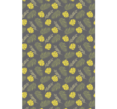 Tropisch bladpatroon rolgordijn bloemen en planten - TenStickers