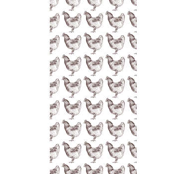 Charmant kippenpatroon rolgordijn dieren - TenStickers