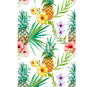 Fruit keuken rolgordijn Geschilderde ananas - TenStickers
