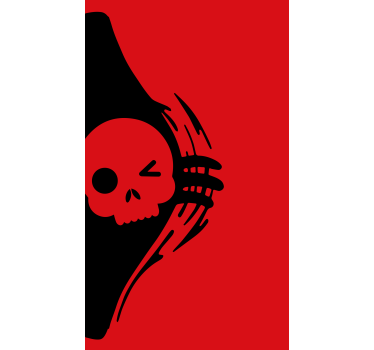 Schedel embleem ontwerp nerd rolgordijn - TenStickers