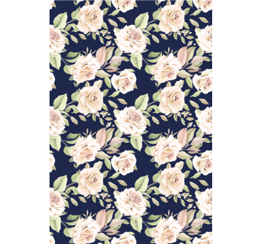 Bloemen rozenpatroon rolgordijn bloemen en planten - TenStickers
