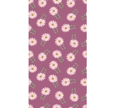 Madeliefjes bloementhema rolgordijn bloemen en planten - TenStickers