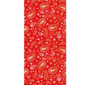 Rood paisleypatroon rolgordijn bloemen - TenStickers