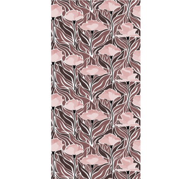 Elegante beige patronen rolgordijn bloemen - TenStickers