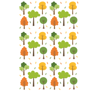Kleurrijk patroon rolgordijn bomen - TenStickers