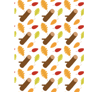 Herfstbladeren patroon rolgordijn bloemen en planten - TenStickers