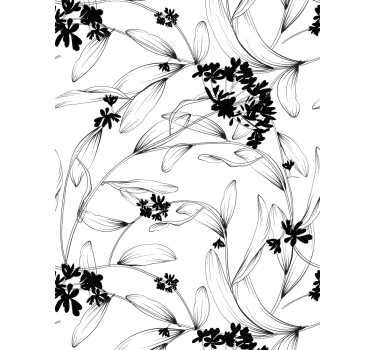 Gestileerd bloemenpatroon rolgordijn bloemen en planten - TenStickers