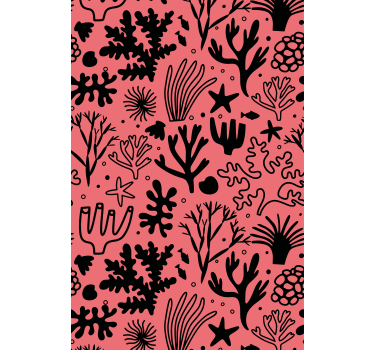 Koraalrif patroon rolgordijn bloemen en planten - TenStickers
