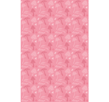 Roze charmante paddenstoelen rolgordijn bloemen en planten - TenStickers