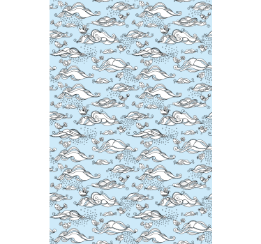 Maritiem natuurpanorama rolgordijn dieren - TenStickers
