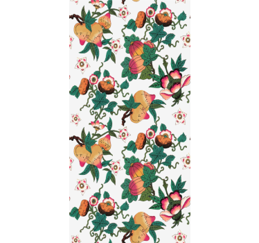 Rolgordijn bloemen en planten weelderig fruit en bloemen - TenStickers
