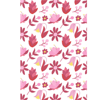 Bloemstukpatroon rolgordijn bloemen en planten - TenStickers