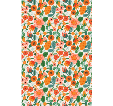 Bloemstuk ontwerp rolgordijn bloemen en planten - TenStickers