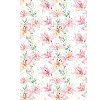 Rolgordijn bloemen en planten delicate bloemige elegantie - TenStickers