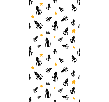 Raketster avontuur nerd rolgordijn - TenStickers