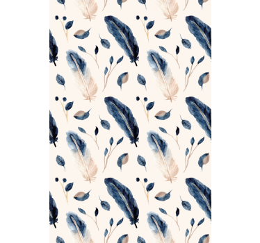 Elegant verenpatroon rolgordijn bloemen en planten - TenStickers