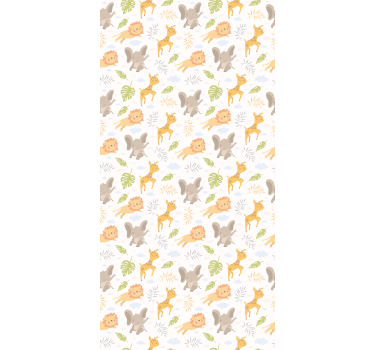 Patronen van babydieren rolgordijn babykamer - TenStickers