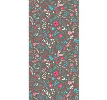 Kleurrijk ditsy-motief rolgordijn bloemen en planten - TenStickers