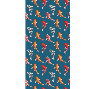 Koi vis patroon rolgordijn dieren - TenStickers