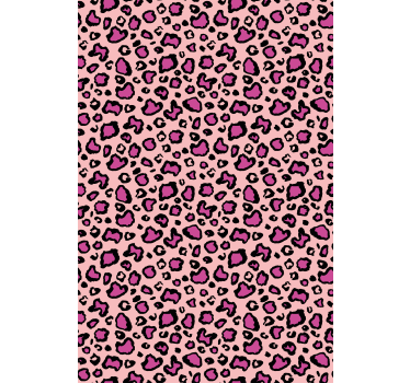 Roze luipaardprint rolgordijn meer dieren - TenStickers