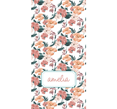 Elegant lenteontwerp rolgordijn bloemen en planten - TenStickers