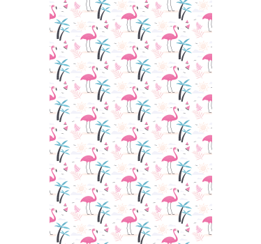 Flamingo tropisch patroon rolgordijn dieren - TenStickers