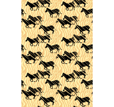Gestileerd paardenpatroon rolgordijn dieren - TenStickers