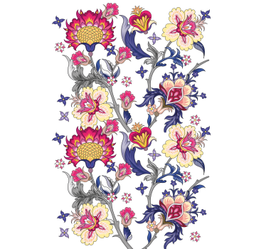 Levendig bloemstuk rolgordijn bloemen - TenStickers
