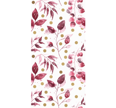 Bloemenstippenpatroon rolgordijn bloemen en planten - TenStickers