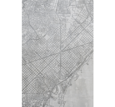 Stadskaart patroon wereldmap rolgordijn - TenStickers