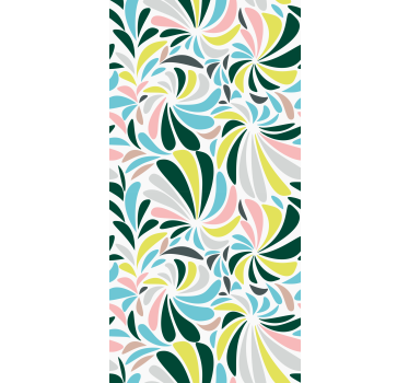 Stijlvol bloemenpatroon rolgordijn bloemen en planten - TenStickers