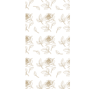 Delicaat rozenpatroon rolgordijn bloemen en planten - TenStickers