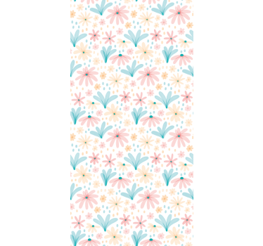 Bloemenpatroon met madeliefjes rolgordijn bloemen en planten - TenStickers
