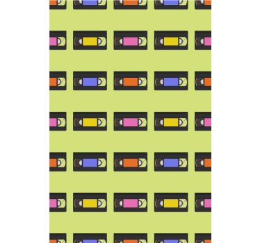 Retro videobanden nerd rolgordijn - TenStickers