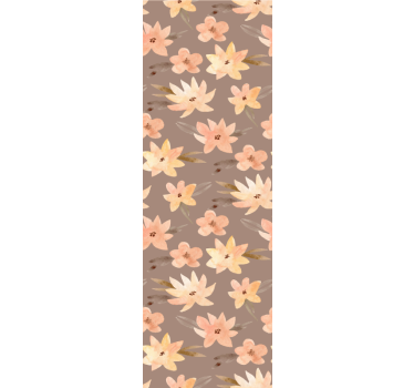 Zacht bloemenpatroon rolgordijn bloemen en planten - TenStickers