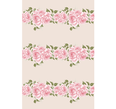 Mooie roze rozen rolgordijn bloemen en planten - TenStickers