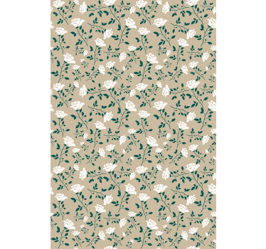 Zachte botanische motieven rolgordijn bloemen en planten - TenStickers