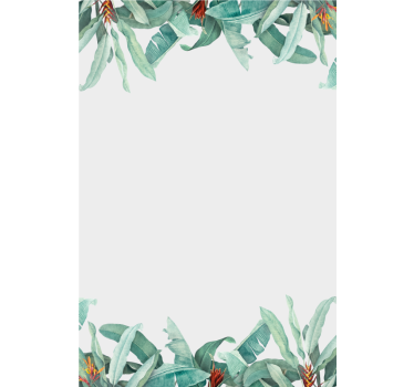 Tropische bladrand rolgordijn bloemen en planten - TenStickers