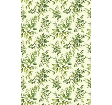 Weelderig groen patroon rolgordijn bloemen en planten - TenStickers