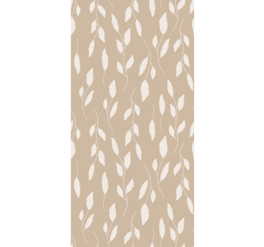 Delicaat beige bladpatroon rolgordijn bloemen en planten - TenStickers
