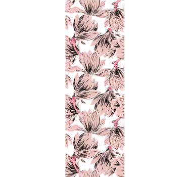Elegante opstelling rolgordijn bloemen en planten - TenStickers