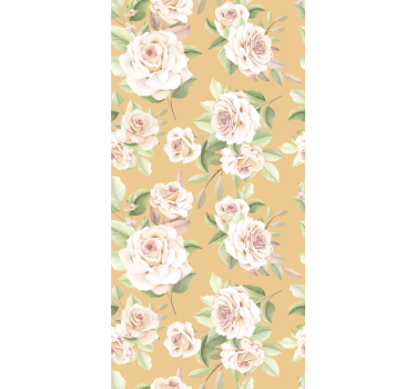 Bloeiende rozenpatroon rolgordijn bloemen en planten - TenStickers