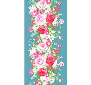 Rozen en bloesems rolgordijn bloemen - TenStickers