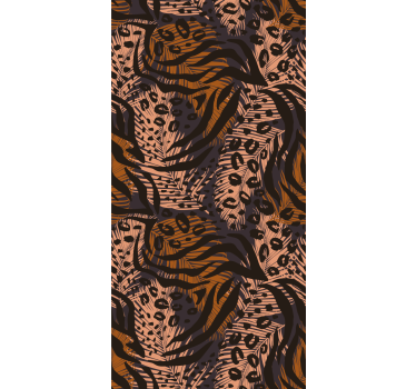 Patroon jungle thema rolgordijn meer dieren - TenStickers