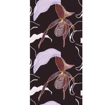 Orchideeën bloemenpatroon rolgordijn bloemen en planten - TenStickers