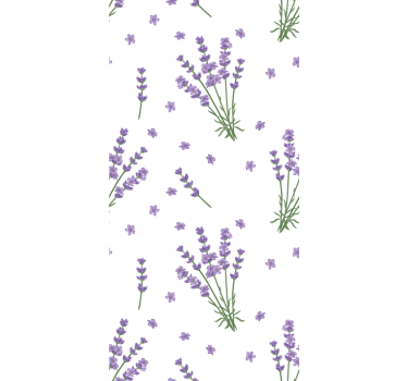 Lavendel eenvoudig ontwerp rolgordijn bloemen en planten - TenStickers